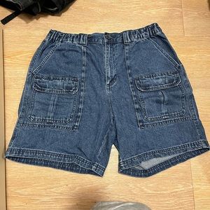 Jean cargo shorts